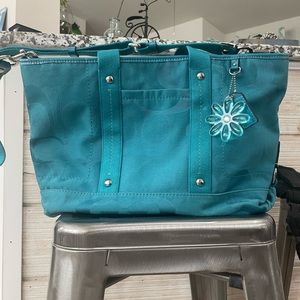Coach tote in teal
